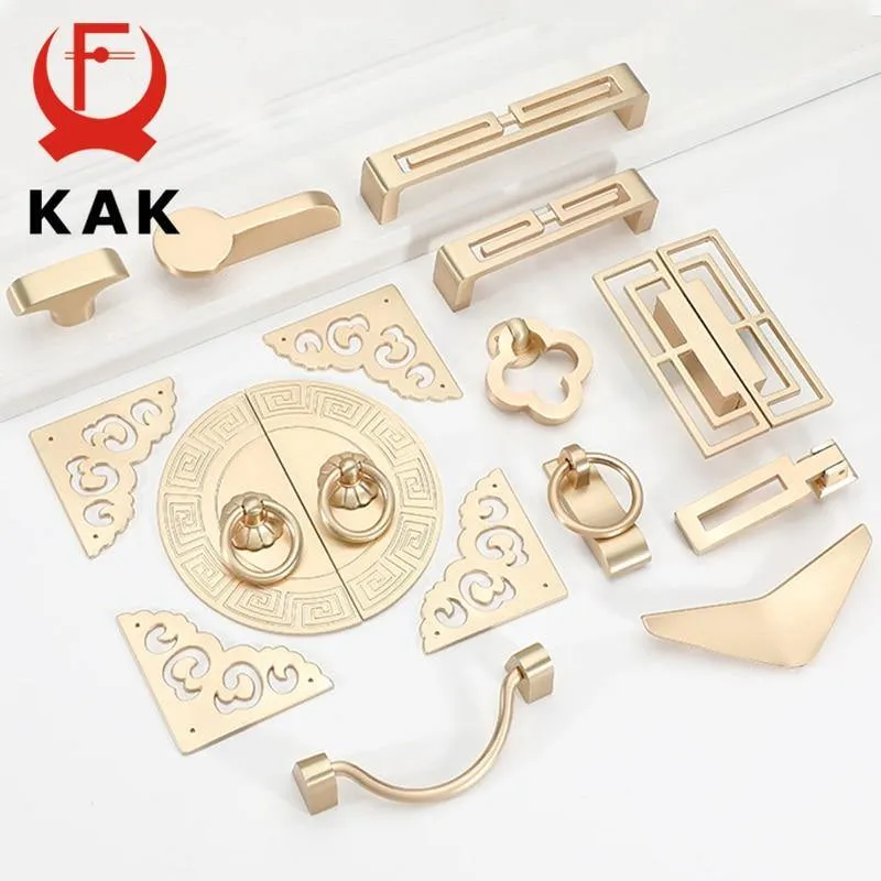 Goldfarbene Schrankknöpfe und Griffe, luxuriöse goldene Küchenschrank-Türgriffe, europäische Schubladen-Möbelgriff-Hardware