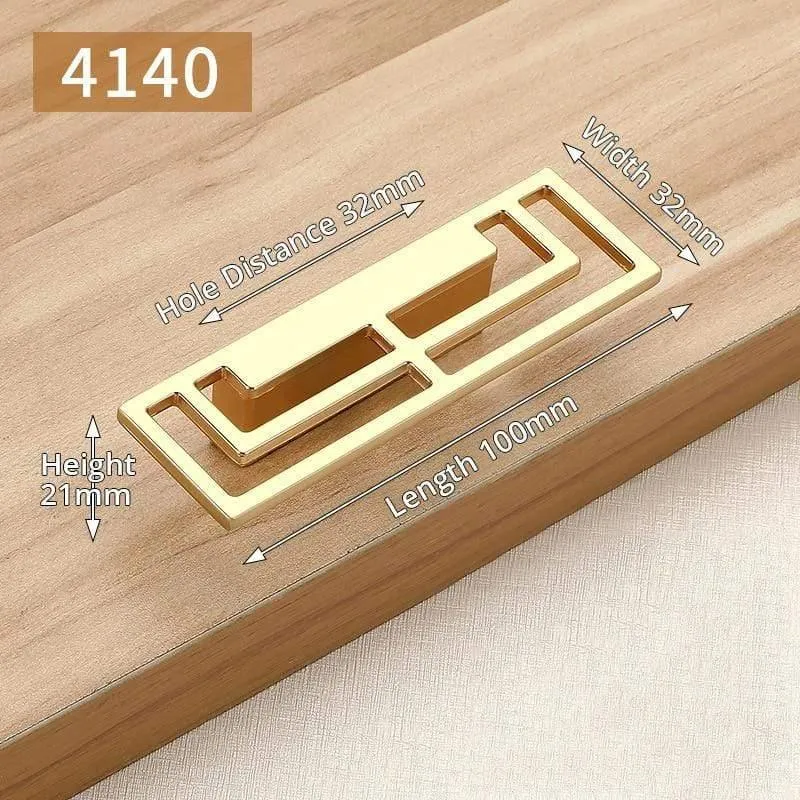Goldfarbene Schrankknöpfe und Griffe, luxuriöse goldene Küchenschrank-Türgriffe, europäische Schubladen-Möbelgriff-Hardware