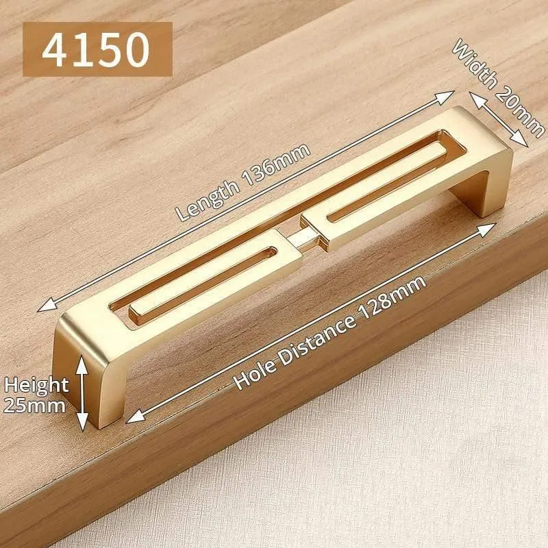 Goldfarbene Schrankknöpfe und Griffe, luxuriöse goldene Küchenschrank-Türgriffe, europäische Schubladen-Möbelgriff-Hardware