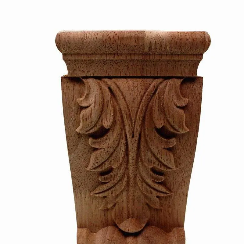 VZLX Neuankömmling Vintage Holz geschnitzte Ecke Onlay Applique Unlackierte Möbelschrank Dekorative Figuren Holz Miniatur DIY
