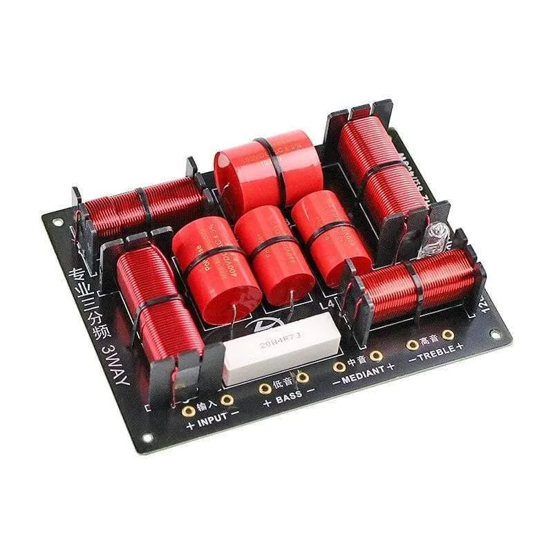 GHXAMP 400W 3-Wege-Frequenzweiche Hifi-Hochtöner Mitteltöner-Tieftöner-Lautsprecher-Frequenzweiche 1250H / 5000HZ Mit hohem Schutz 1PC
