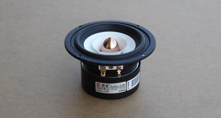 1PCS Audio Labs 4-Zoll-Vollfrequenz-Lautsprechertreibereinheit Magnetismus Geschirmtes weißes Papierkegel Aluminiumkugel 4/8 Ohm Option 25W