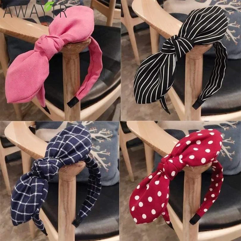 Mode Dame Stoff Große Band Haar Hoop Mädchen Bogen Verbreitert Stirnband Ornamente Haarbänder Für Frauen Kopfbedeckungen Haar Zubehör