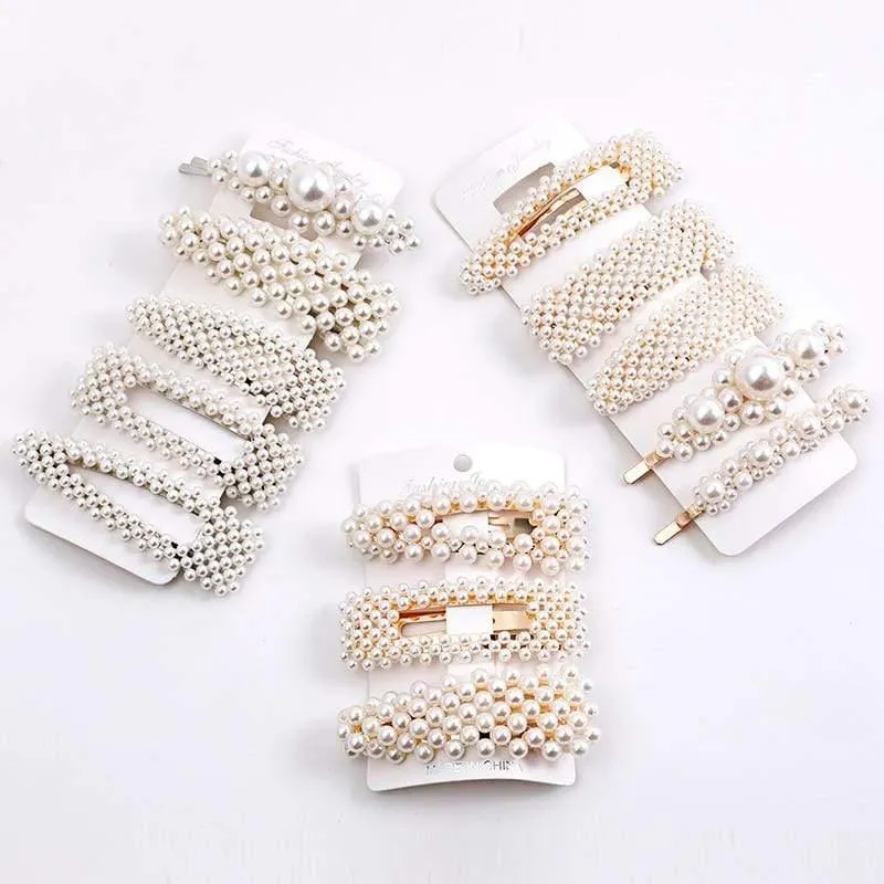 5 Stück Perle Haarnadel Damenmode Weiche Perle Haarnadel Haarspange Mädchen Haarspange Haarspange Set Haarschmuck Schmuck