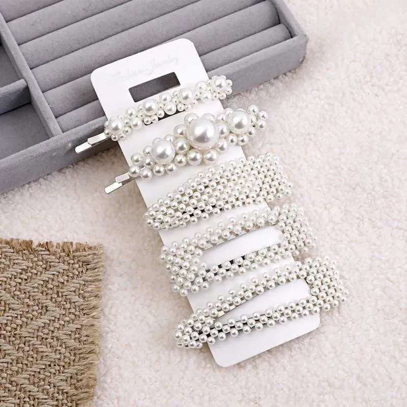 5 Stück Perle Haarnadel Damenmode Weiche Perle Haarnadel Haarspange Mädchen Haarspange Haarspange Set Haarschmuck Schmuck
