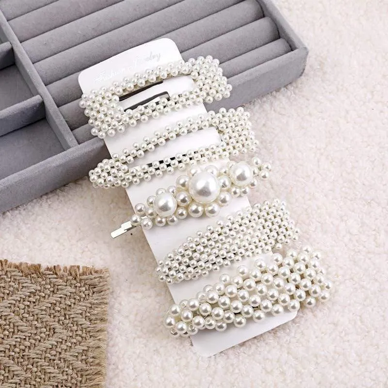 5 Stück Perle Haarnadel Damenmode Weiche Perle Haarnadel Haarspange Mädchen Haarspange Haarspange Set Haarschmuck Schmuck
