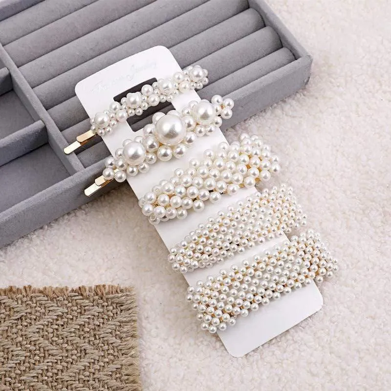5 Stück Perle Haarnadel Damenmode Weiche Perle Haarnadel Haarspange Mädchen Haarspange Haarspange Set Haarschmuck Schmuck