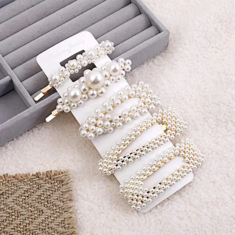 5 Stück Perle Haarnadel Damenmode Weiche Perle Haarnadel Haarspange Mädchen Haarspange Haarspange Set Haarschmuck Schmuck