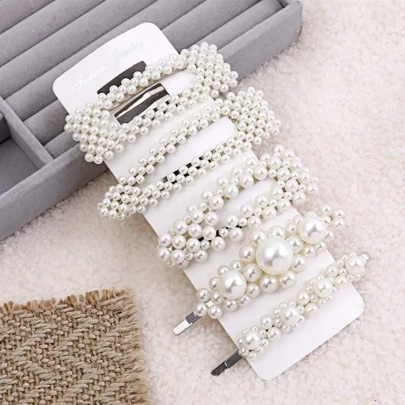 5 Stück Perle Haarnadel Damenmode Weiche Perle Haarnadel Haarspange Mädchen Haarspange Haarspange Set Haarschmuck Schmuck