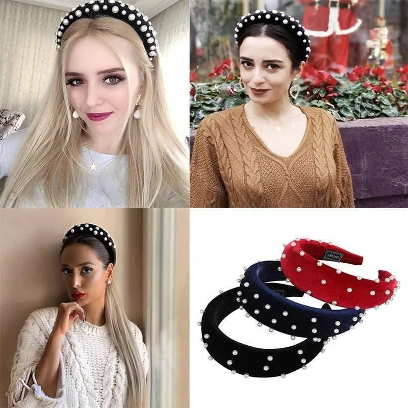Mode Western Style Solid Colors Verdicken gepolsterte Stirnband Lünette Turban Frauen Haarbänder Mädchen Accessoires Kopfbedeckung