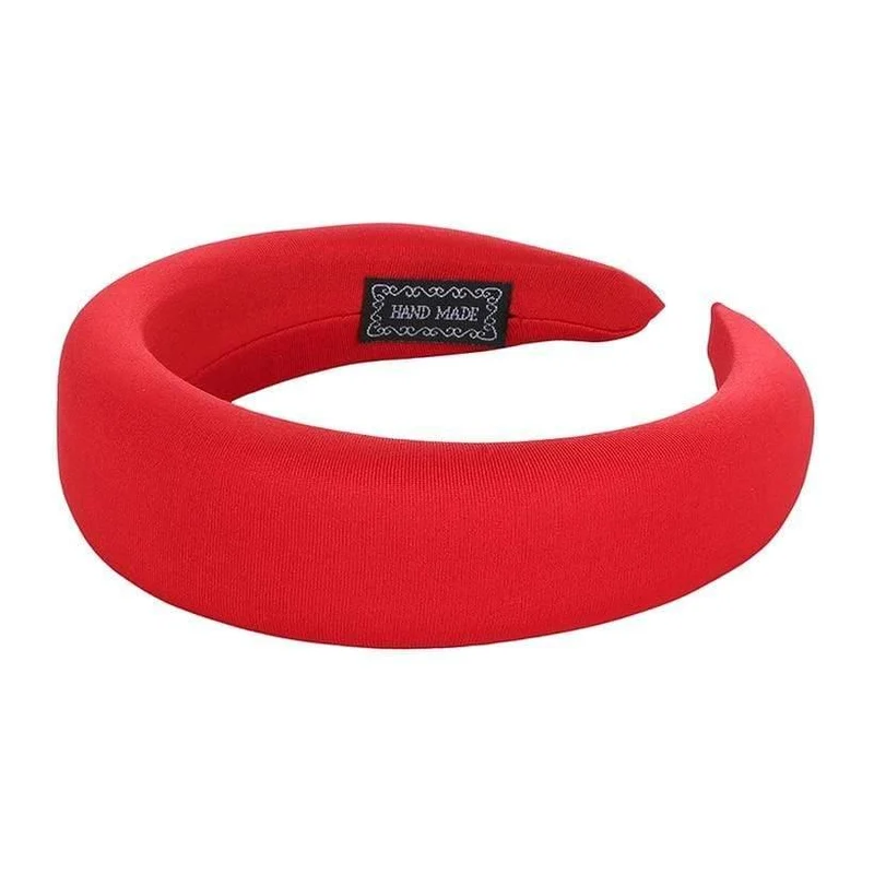 Mode Western Style Solid Colors Verdicken gepolsterte Stirnband Lünette Turban Frauen Haarbänder Mädchen Accessoires Kopfbedeckung