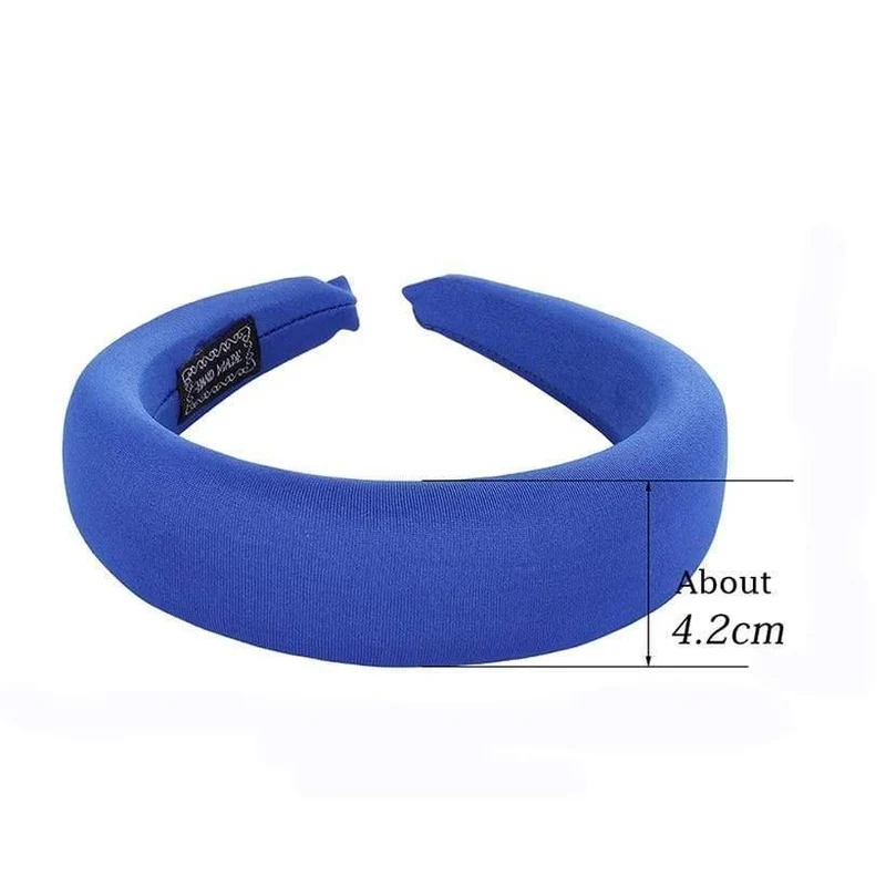 Mode Western Style Solid Colors Verdicken gepolsterte Stirnband Lünette Turban Frauen Haarbänder Mädchen Accessoires Kopfbedeckung
