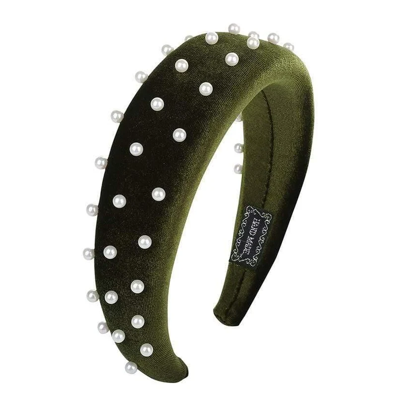 Mode Western Style Solid Colors Verdicken gepolsterte Stirnband Lünette Turban Frauen Haarbänder Mädchen Accessoires Kopfbedeckung