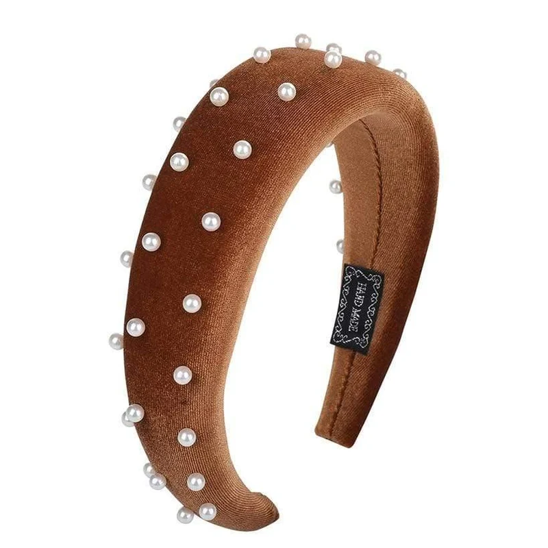 Mode Western Style Solid Colors Verdicken gepolsterte Stirnband Lünette Turban Frauen Haarbänder Mädchen Accessoires Kopfbedeckung