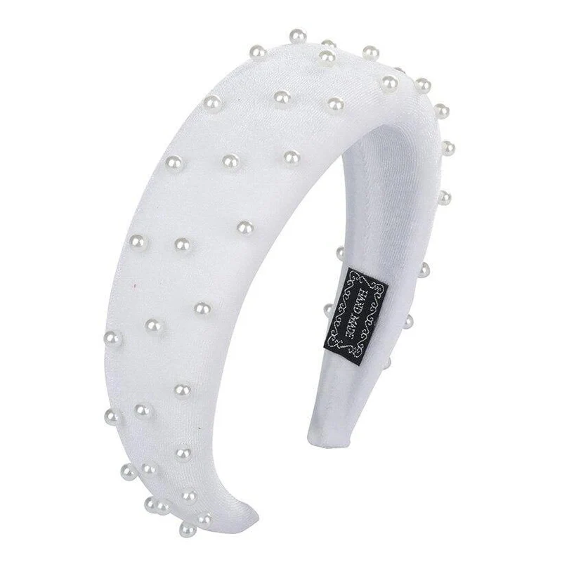 Mode Western Style Solid Colors Verdicken gepolsterte Stirnband Lünette Turban Frauen Haarbänder Mädchen Accessoires Kopfbedeckung