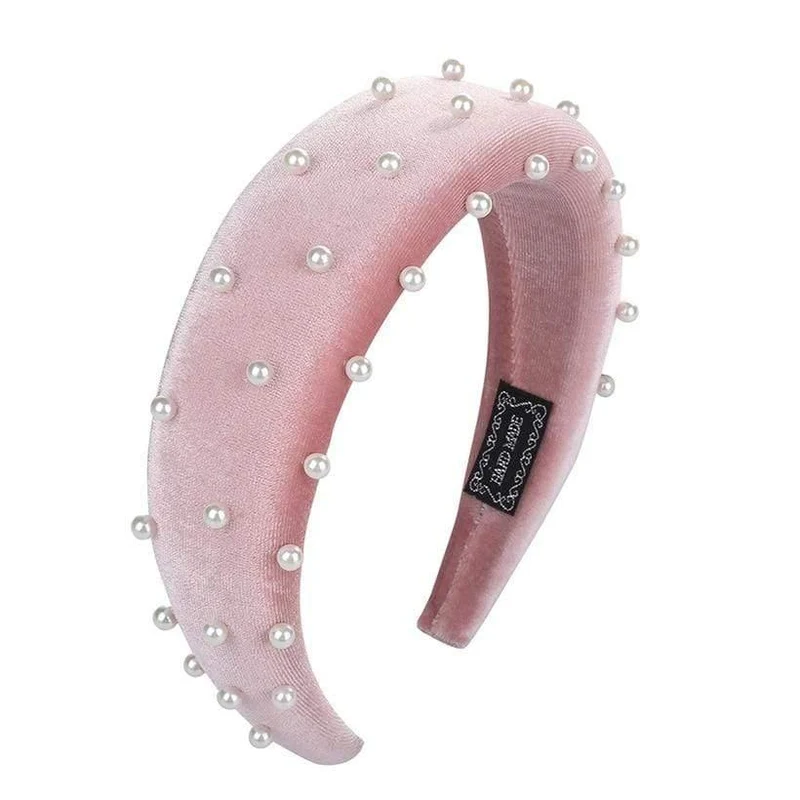 Mode Western Style Solid Colors Verdicken gepolsterte Stirnband Lünette Turban Frauen Haarbänder Mädchen Accessoires Kopfbedeckung