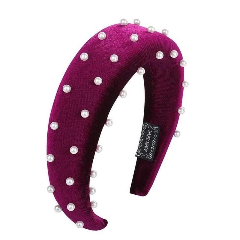 Mode Western Style Solid Colors Verdicken gepolsterte Stirnband Lünette Turban Frauen Haarbänder Mädchen Accessoires Kopfbedeckung