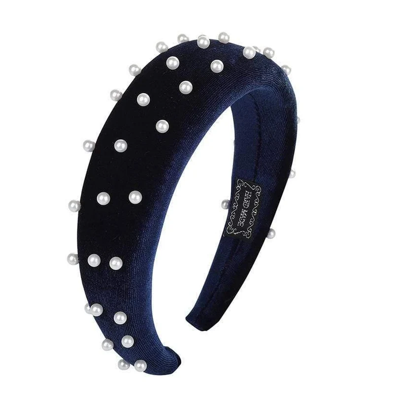 Mode Western Style Solid Colors Verdicken gepolsterte Stirnband Lünette Turban Frauen Haarbänder Mädchen Accessoires Kopfbedeckung