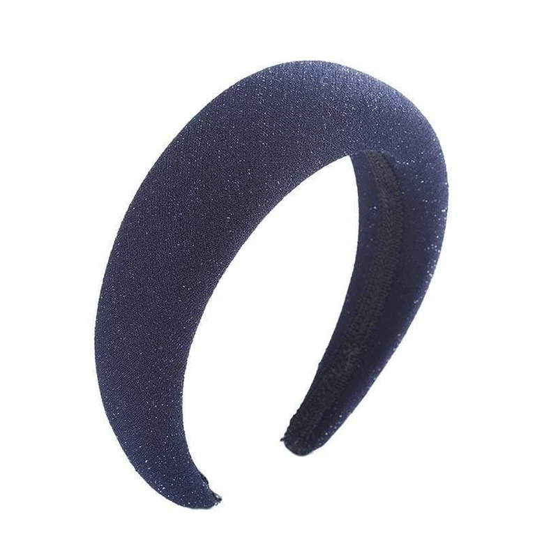 Mode Western Style Solid Colors Verdicken gepolsterte Stirnband Lünette Turban Frauen Haarbänder Mädchen Accessoires Kopfbedeckung