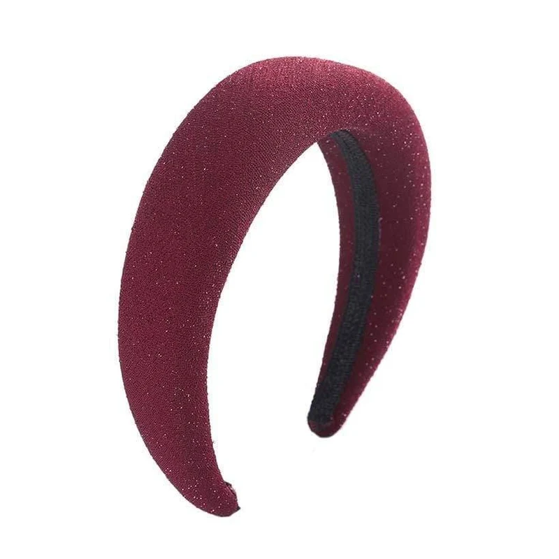 Mode Western Style Solid Colors Verdicken gepolsterte Stirnband Lünette Turban Frauen Haarbänder Mädchen Accessoires Kopfbedeckung