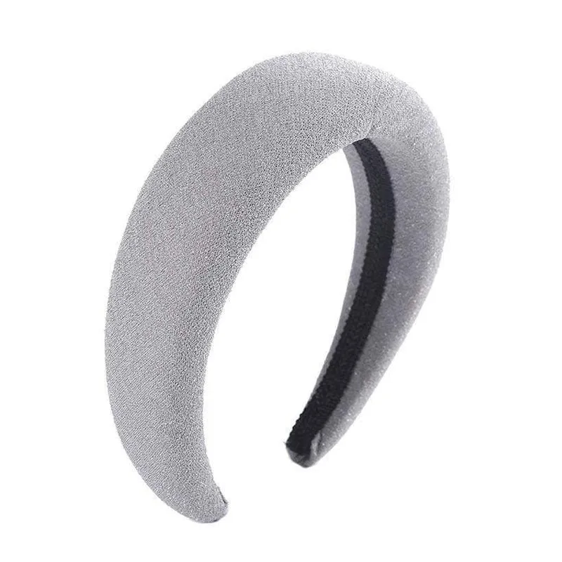 Mode Western Style Solid Colors Verdicken gepolsterte Stirnband Lünette Turban Frauen Haarbänder Mädchen Accessoires Kopfbedeckung
