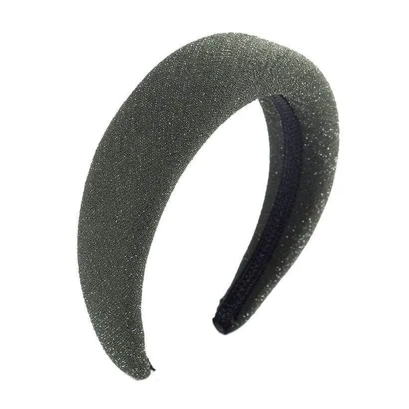 Mode Western Style Solid Colors Verdicken gepolsterte Stirnband Lünette Turban Frauen Haarbänder Mädchen Accessoires Kopfbedeckung
