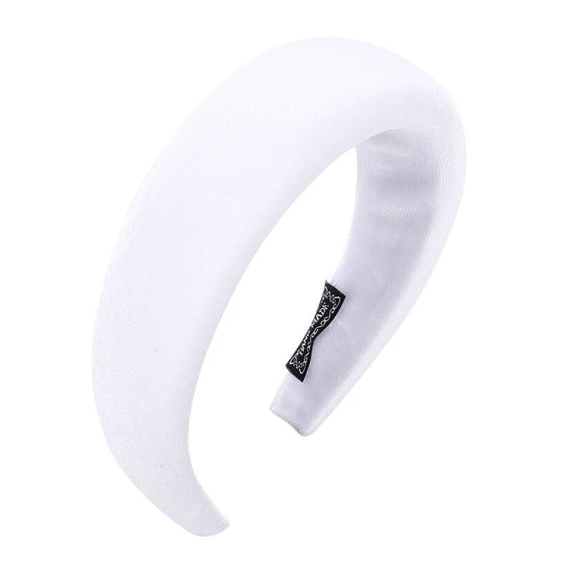 Mode Western Style Solid Colors Verdicken gepolsterte Stirnband Lünette Turban Frauen Haarbänder Mädchen Accessoires Kopfbedeckung