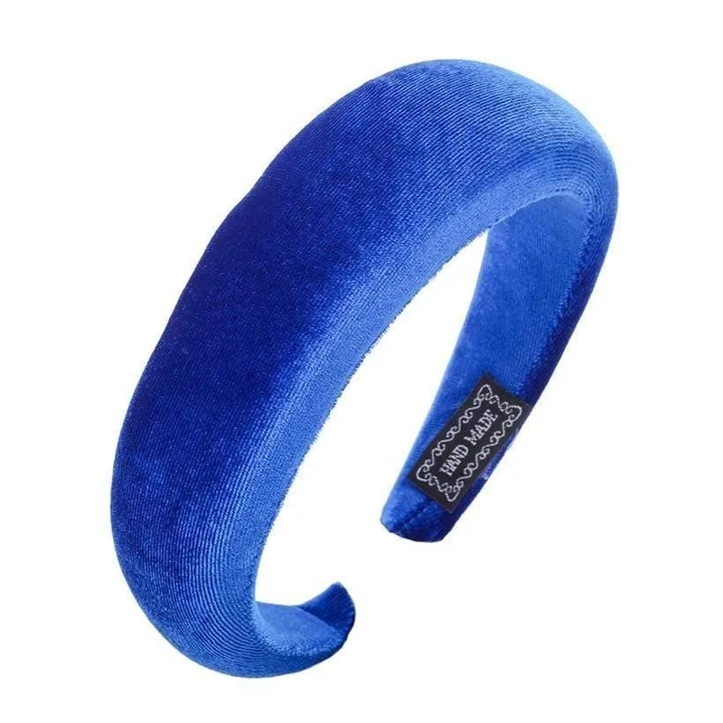 Mode Western Style Solid Colors Verdicken gepolsterte Stirnband Lünette Turban Frauen Haarbänder Mädchen Accessoires Kopfbedeckung