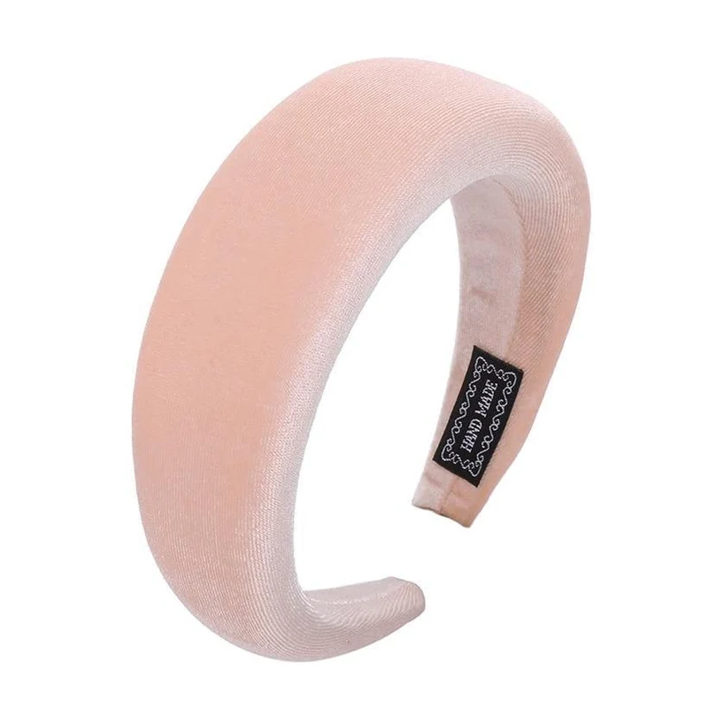 Mode Western Style Solid Colors Verdicken gepolsterte Stirnband Lünette Turban Frauen Haarbänder Mädchen Accessoires Kopfbedeckung