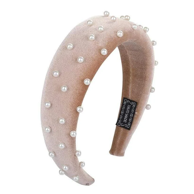Mode Western Style Solid Colors Verdicken gepolsterte Stirnband Lünette Turban Frauen Haarbänder Mädchen Accessoires Kopfbedeckung
