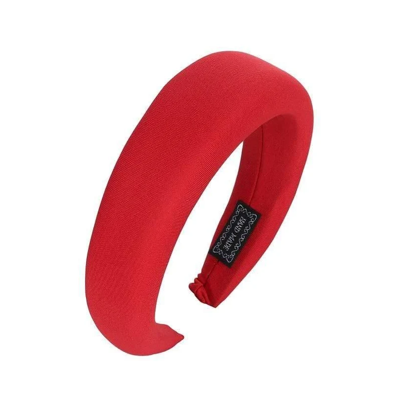 Mode Western Style Solid Colors Verdicken gepolsterte Stirnband Lünette Turban Frauen Haarbänder Mädchen Accessoires Kopfbedeckung