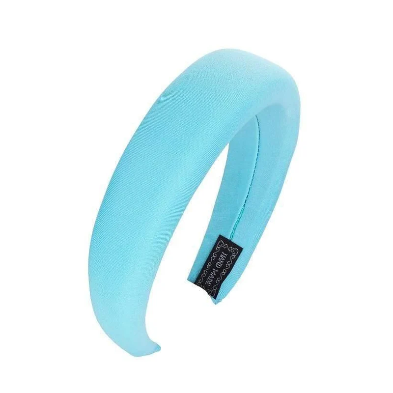 Mode Western Style Solid Colors Verdicken gepolsterte Stirnband Lünette Turban Frauen Haarbänder Mädchen Accessoires Kopfbedeckung