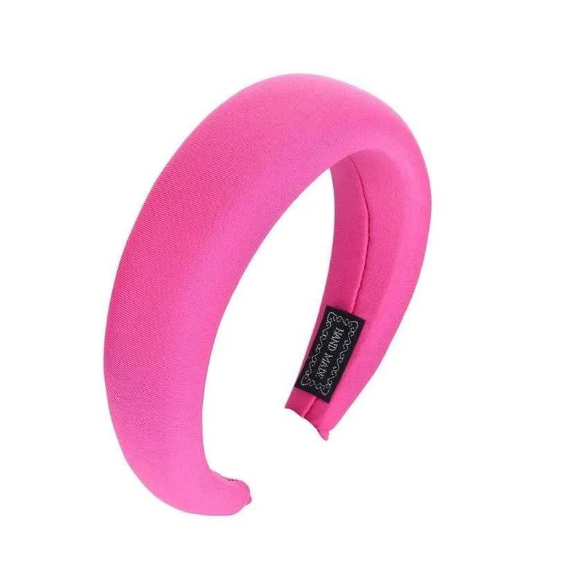 Mode Western Style Solid Colors Verdicken gepolsterte Stirnband Lünette Turban Frauen Haarbänder Mädchen Accessoires Kopfbedeckung