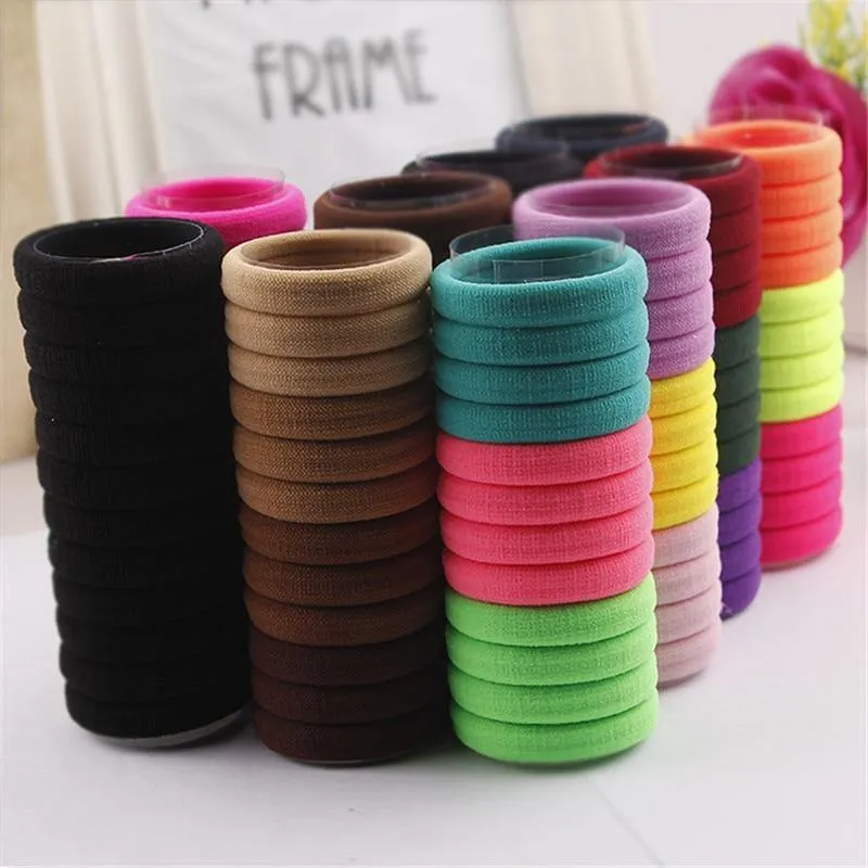 24 Stück / Los Mix Farbe Elastisches Haar Gummiband Zubehör Für Frauen Mädchen Kinder Baby Der Pferdeschwanzhalter Elastische Haarbänder