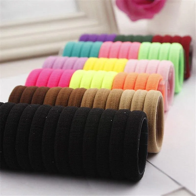 24 Stück / Los Mix Farbe Elastisches Haar Gummiband Zubehör Für Frauen Mädchen Kinder Baby Der Pferdeschwanzhalter Elastische Haarbänder