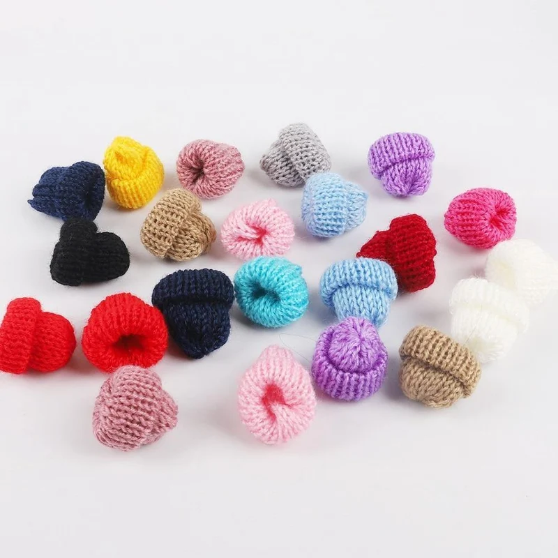 10pcs Nähen Mini Soft Hut für Kleidungsstück Dekoration Kinderpuppe Hut Kinder Haarschmuck DIY Art Craft Material