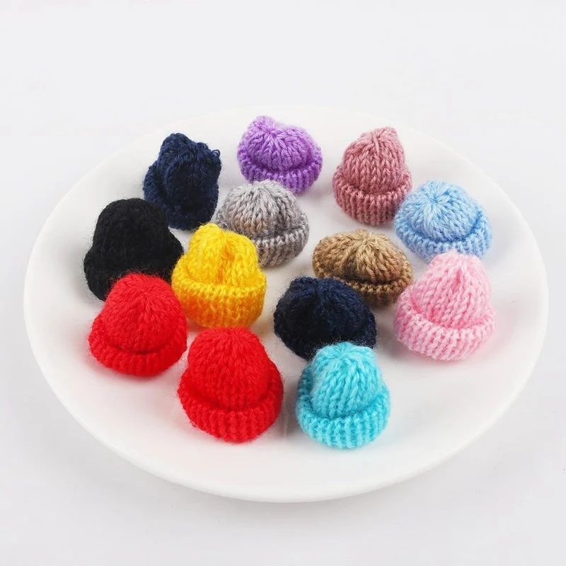 10pcs Nähen Mini Soft Hut für Kleidungsstück Dekoration Kinderpuppe Hut Kinder Haarschmuck DIY Art Craft Material