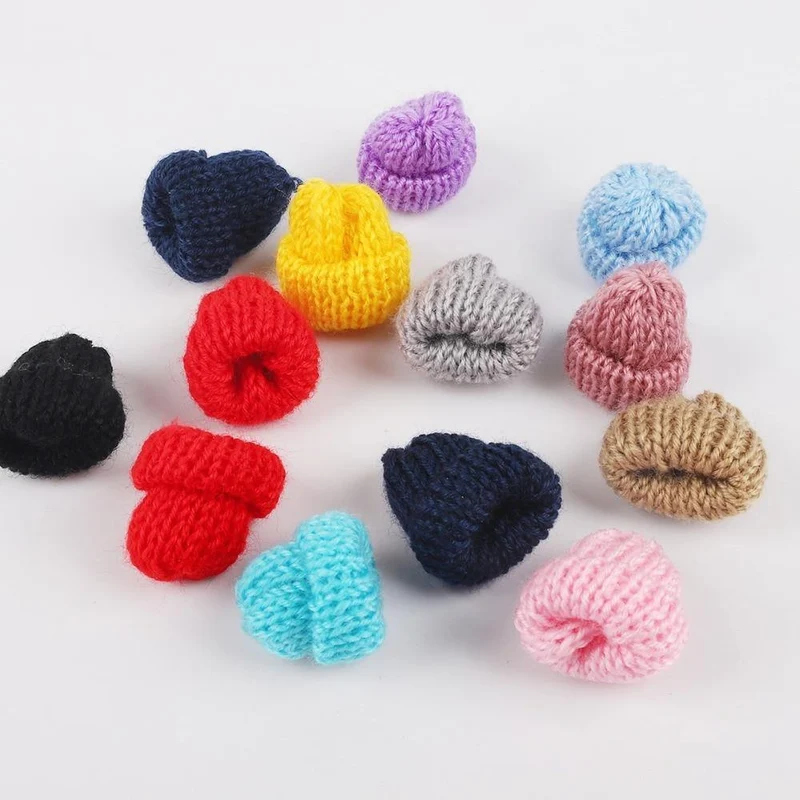 10pcs Nähen Mini Soft Hut für Kleidungsstück Dekoration Kinderpuppe Hut Kinder Haarschmuck DIY Art Craft Material