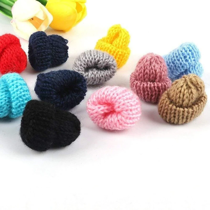 10pcs Nähen Mini Soft Hut für Kleidungsstück Dekoration Kinderpuppe Hut Kinder Haarschmuck DIY Art Craft Material