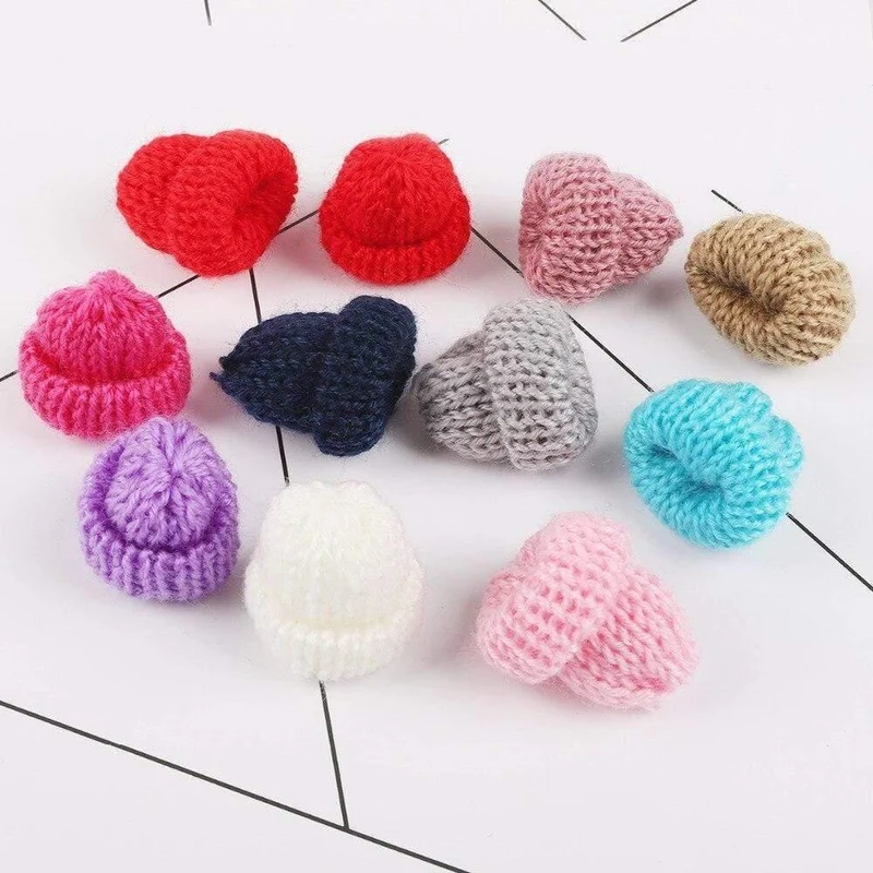 10pcs Nähen Mini Soft Hut für Kleidungsstück Dekoration Kinderpuppe Hut Kinder Haarschmuck DIY Art Craft Material