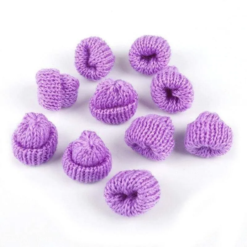 10pcs Nähen Mini Soft Hut für Kleidungsstück Dekoration Kinderpuppe Hut Kinder Haarschmuck DIY Art Craft Material