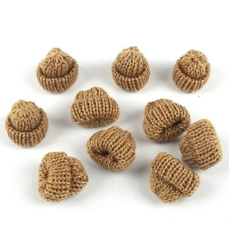 10pcs Nähen Mini Soft Hut für Kleidungsstück Dekoration Kinderpuppe Hut Kinder Haarschmuck DIY Art Craft Material