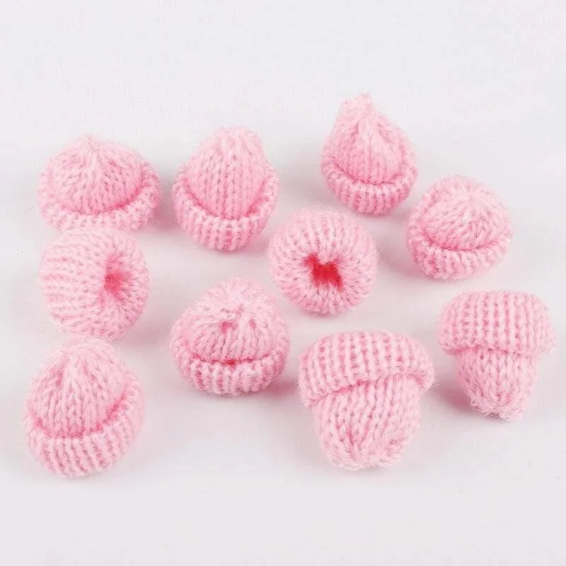 10pcs Nähen Mini Soft Hut für Kleidungsstück Dekoration Kinderpuppe Hut Kinder Haarschmuck DIY Art Craft Material