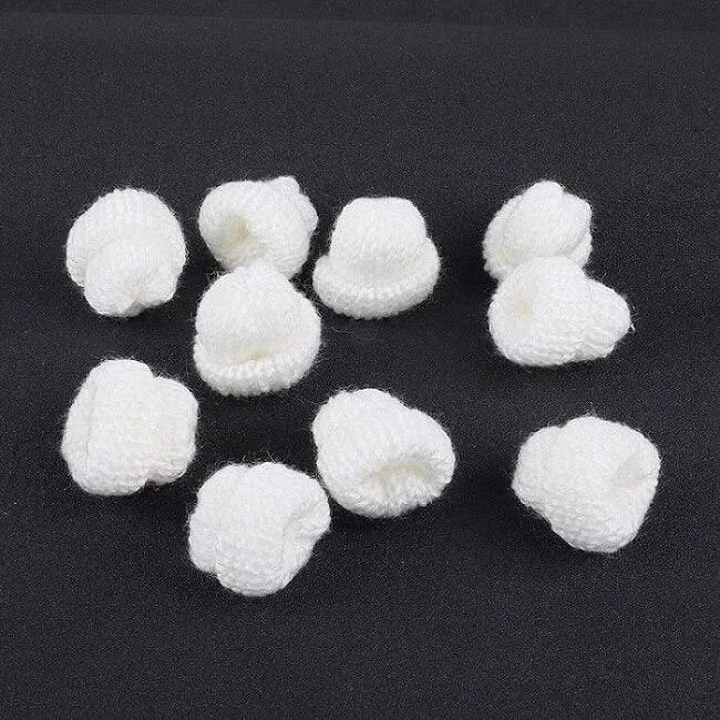 10pcs Nähen Mini Soft Hut für Kleidungsstück Dekoration Kinderpuppe Hut Kinder Haarschmuck DIY Art Craft Material