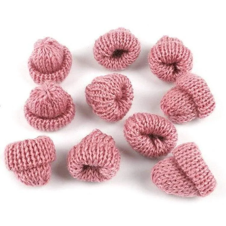 10pcs Nähen Mini Soft Hut für Kleidungsstück Dekoration Kinderpuppe Hut Kinder Haarschmuck DIY Art Craft Material