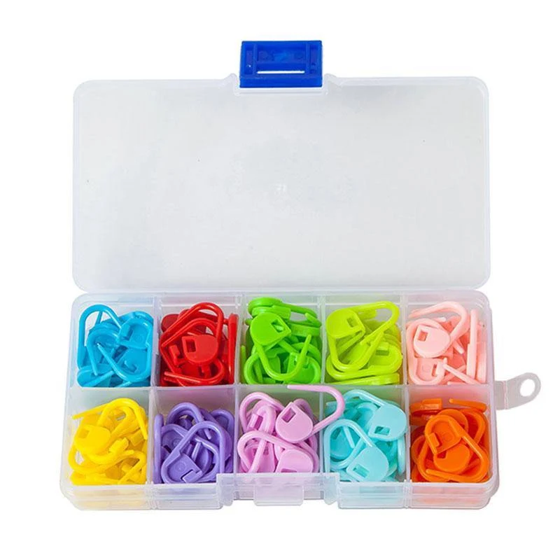 20-120 Stück Strickhalter Nadel Plastikstichmarkierungen DIY Nadel Kunst Handwerk Verriegelungsstich Gerillter Kabelstichhalter Nähen