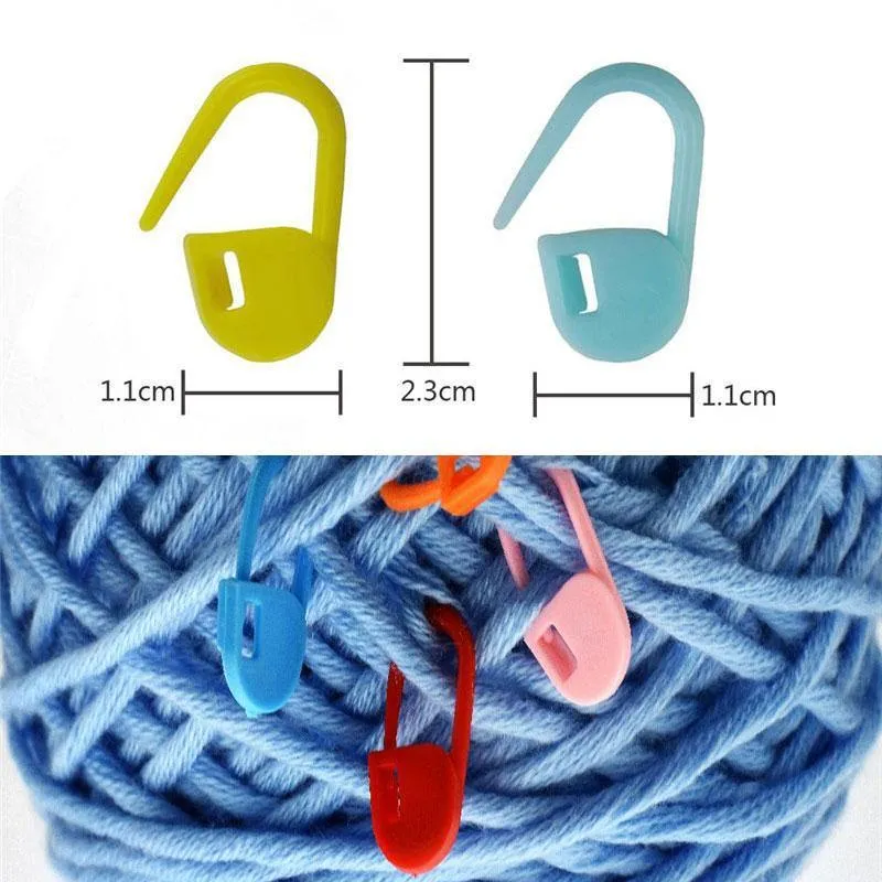 20-120 Stück Strickhalter Nadel Plastikstichmarkierungen DIY Nadel Kunst Handwerk Verriegelungsstich Gerillter Kabelstichhalter Nähen