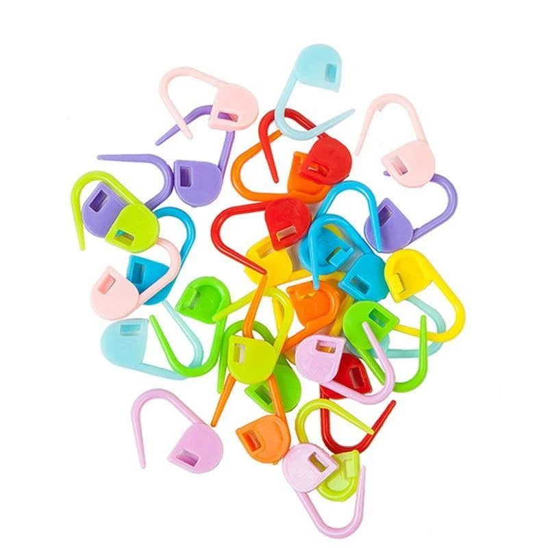 20-120 Stück Strickhalter Nadel Plastikstichmarkierungen DIY Nadel Kunst Handwerk Verriegelungsstich Gerillter Kabelstichhalter Nähen