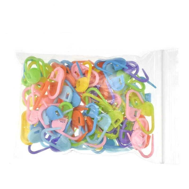 20-120 Stück Strickhalter Nadel Plastikstichmarkierungen DIY Nadel Kunst Handwerk Verriegelungsstich Gerillter Kabelstichhalter Nähen