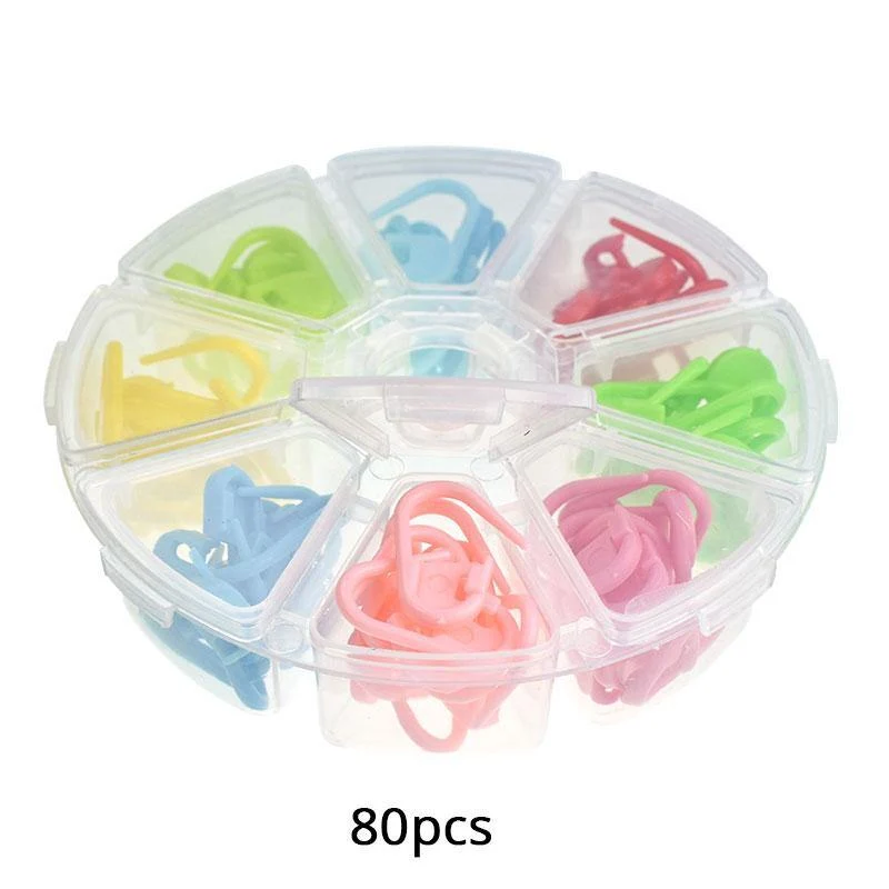 20-120 Stück Strickhalter Nadel Plastikstichmarkierungen DIY Nadel Kunst Handwerk Verriegelungsstich Gerillter Kabelstichhalter Nähen